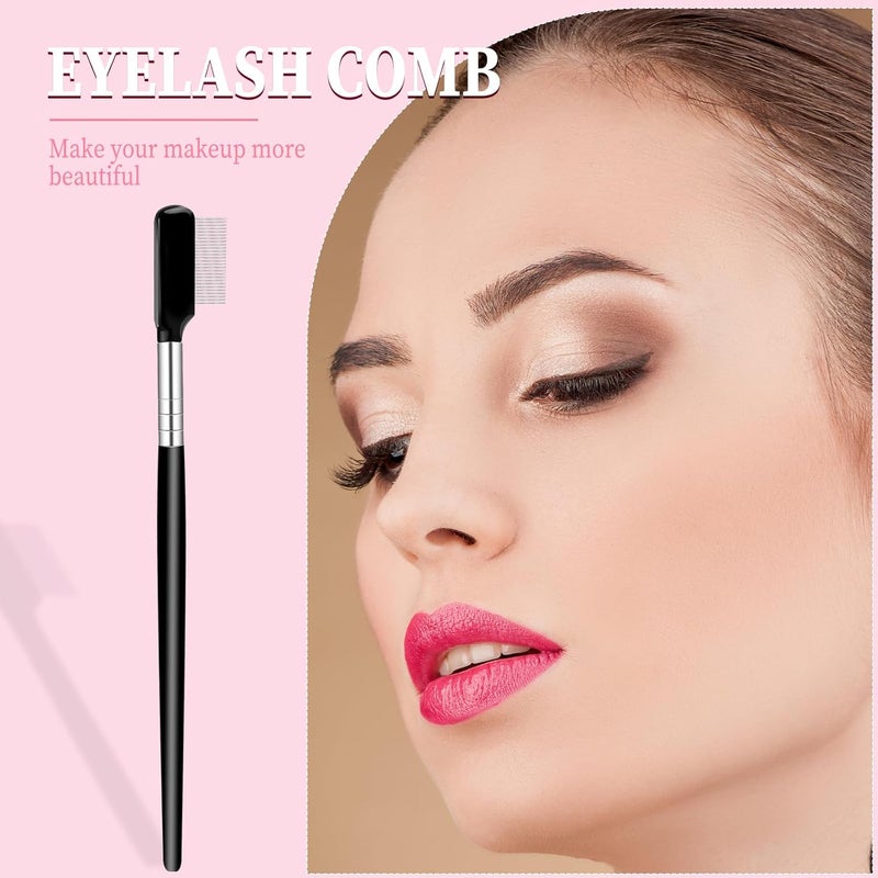 Yuomeaz Eyebrow Comb, Metal Eyebrow Comb for Women, Eyelash Separator Combs with Acrylic Handle for Eye Makeup, Eyelash Grooming - Image 4