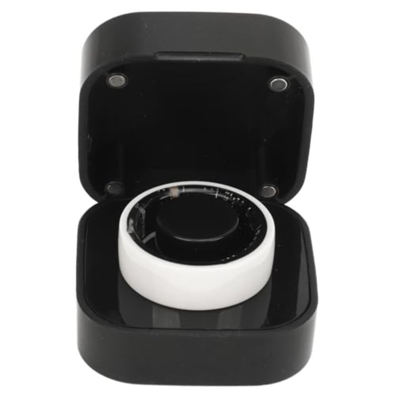 Health and activity tracking smart ring for daily wellness use, made of titanium alloy, black color, with mood monitoring and depression detection features - Image 1