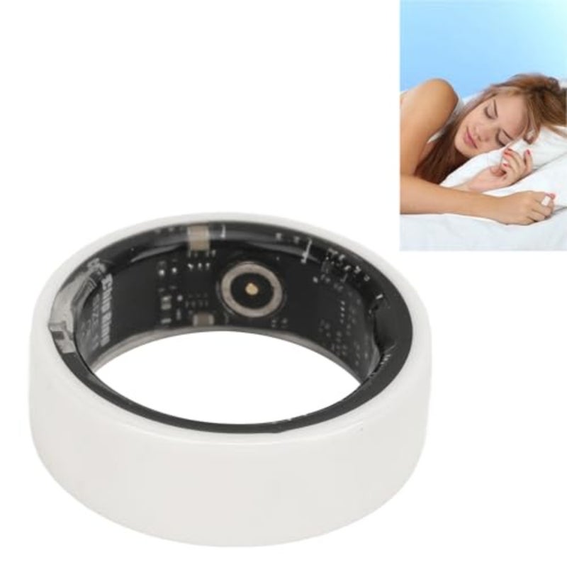 Health and activity tracking smart ring for daily wellness use, made of titanium alloy, black color, with mood monitoring and depression detection features - Image 5