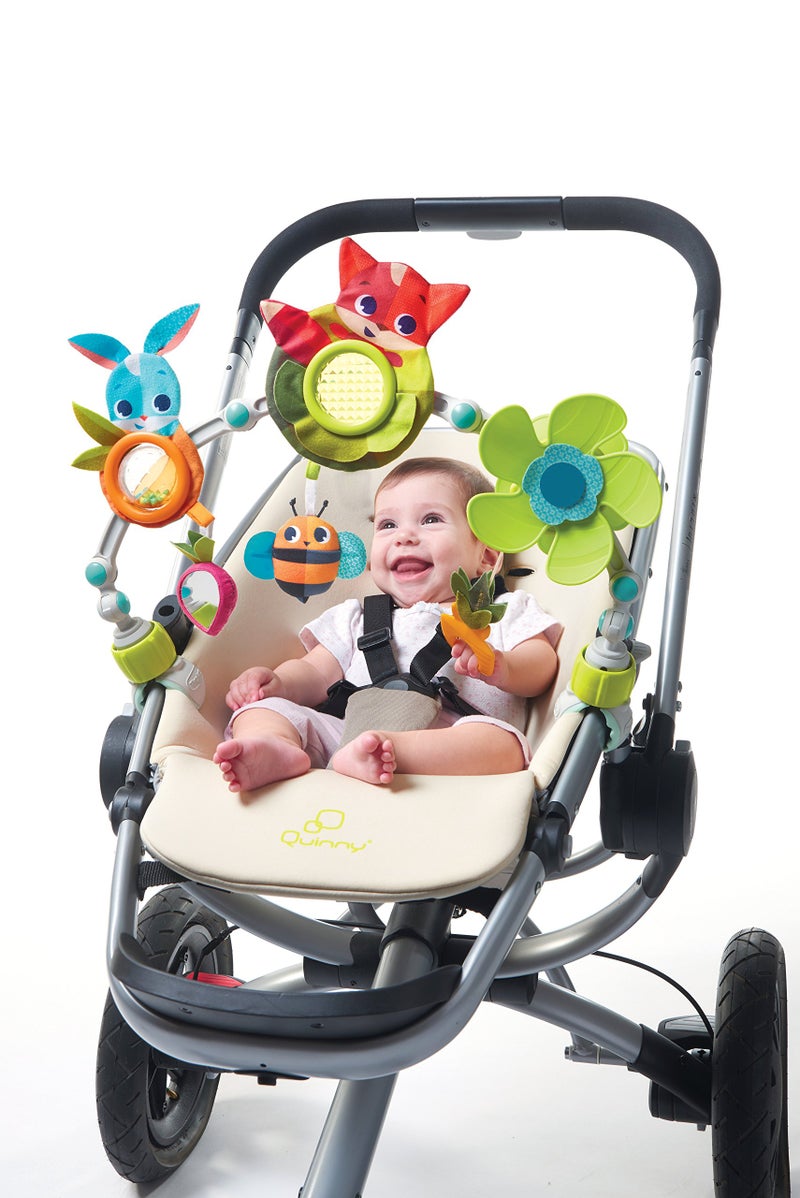 Tiny Love قوس النشاط من تيني لوف ساني ستروول مع ألعاب رنين، 0 شهر +، مشابك قابلة للتعديل تناسب معظم عربات الأطفال، أيام المروج - Image 2