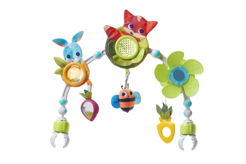 Tiny Love قوس النشاط من تيني لوف ساني ستروول مع ألعاب رنين، 0 شهر +، مشابك قابلة للتعديل تناسب معظم عربات الأطفال، أيام المروج - Image 1