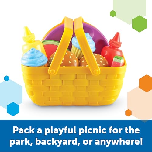 Learning Resources New Sprouts Picnic Set 15 Pieces Ages 18 months Pretend Play Food for Toddlers Preschool Learning Toys Kitchen Play Toys for Kids - Image 5