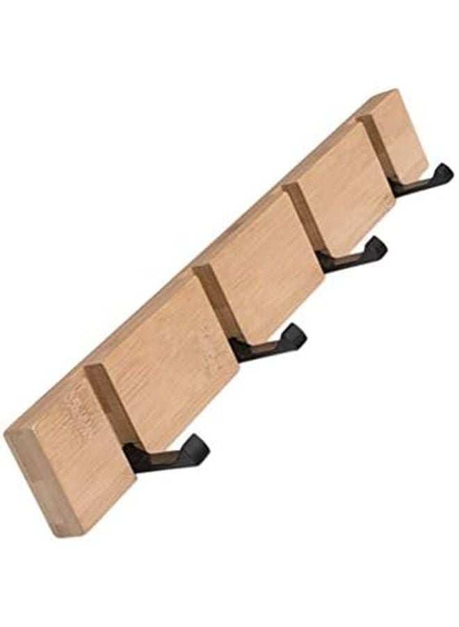 Foldable Wooden Clothes Hook Rack 3 Pack Assorted Color No Screw Installation For Door Entryway Bathroom - Image 1