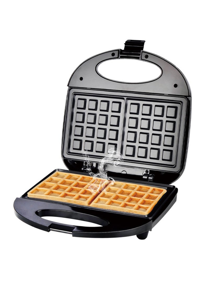 sokany 2-Slice Waffle Maker with Non-Stick Waffle Plate for Easy Use and Cleaning | Featured with Cool Touch Body, Handle Lock and Indicator Lights 750 W SK-114 Black  - Image 1