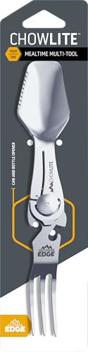 OUTDOOR EDGE Chowlite - Mealtime Multitool with Folding/Locking Fork, Spoon, Bottle Opener, Can Opener and Screwdriver - 100% Stainless Steel - Perfect for Camping, Hiking, Backpacking and Hunting - Image 4