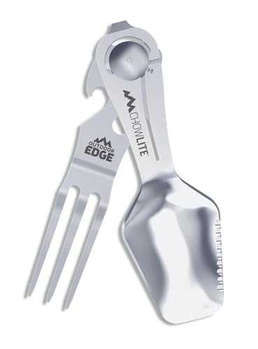 OUTDOOR EDGE Chowlite - Mealtime Multitool with Folding/Locking Fork, Spoon, Bottle Opener, Can Opener and Screwdriver - 100% Stainless Steel - Perfect for Camping, Hiking, Backpacking and Hunting - Image 2