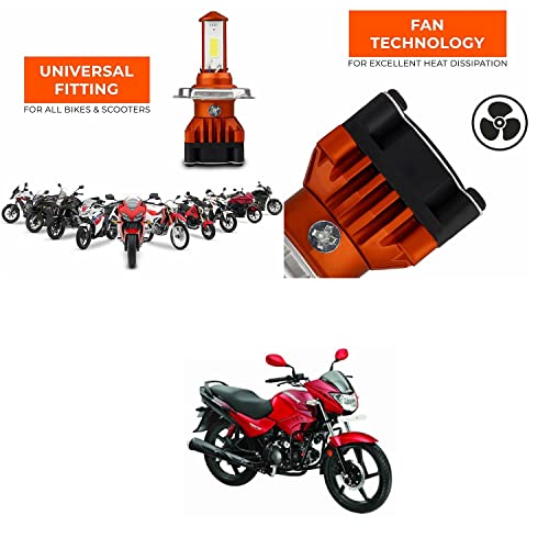XZRTZ H4 LED Motorcycle Headlight Bulb Hi/Lo Beam LED Car Headlight H4 Headlamp Compatible With H-ero Glamour Fi - Image 3