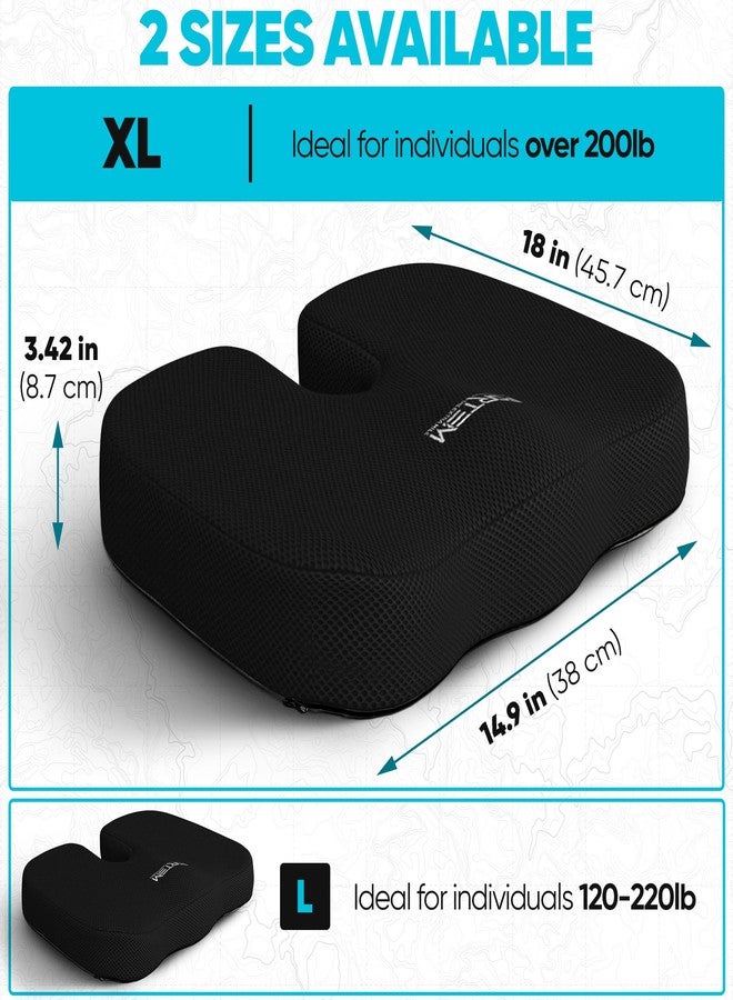 FORTEM وسادة كرسي المكتب FORTEM ودعم الظهر لكرسي المكتب، وسادة دعم القطن القطني، رغوة الذاكرة، غير قابلة للانزلاق للجلوس ودعم الظهر للألعاب، وسادة مقعد السيارة، وسادة الكرسي، XL - Image 2