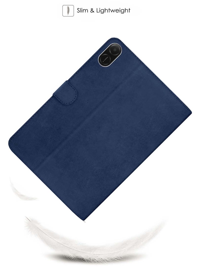 Wtech Honor Pad X8a 2024 (11 inch) WTech PU Leather Magnetic Closure Flip Case Cover - Navy Blue - Image 2