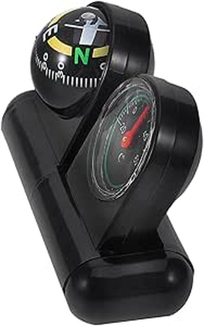 Automotive Dashboard Compass Thermometer Rotatable Mount with Navigation - Image 1