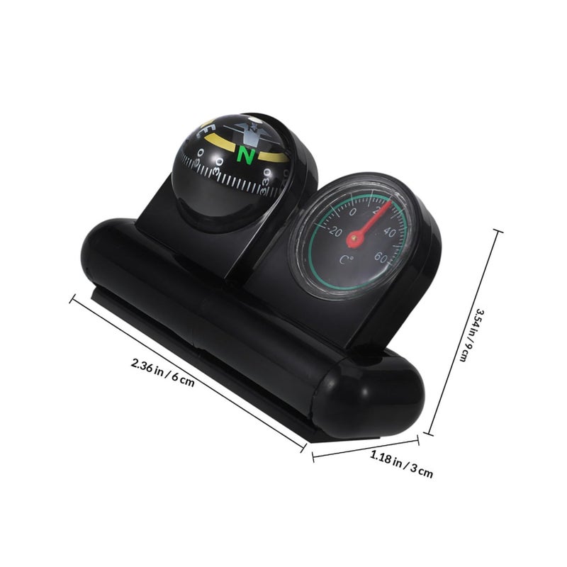 Automotive Dashboard Compass Thermometer Rotatable Mount with Navigation - Image 3