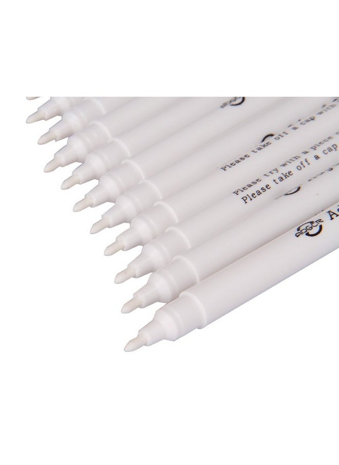 Clobeau - Fabric Marker Pen Water Soluble Air Erasable 12Pcs White Marking Pen For Sewing Quilting Embroidery Non Toxic Temporary Marking - Image 1