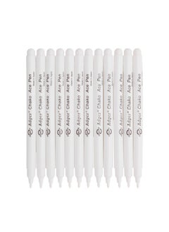 Fabric Marker Pen Water Soluble Air Erasable 12Pcs White Marking Pen For Sewing Quilting Embroidery Non Toxic Temporary Marking