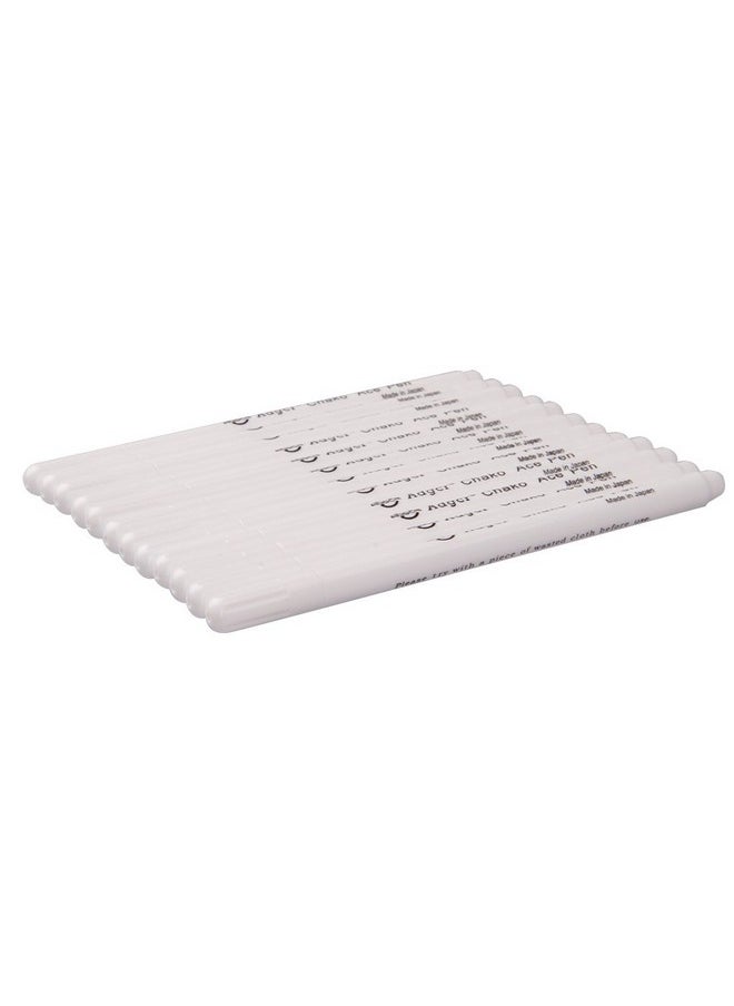 Clobeau - Fabric Marker Pen Water Soluble Air Erasable 12Pcs White Marking Pen For Sewing Quilting Embroidery Non Toxic Temporary Marking - Image 1