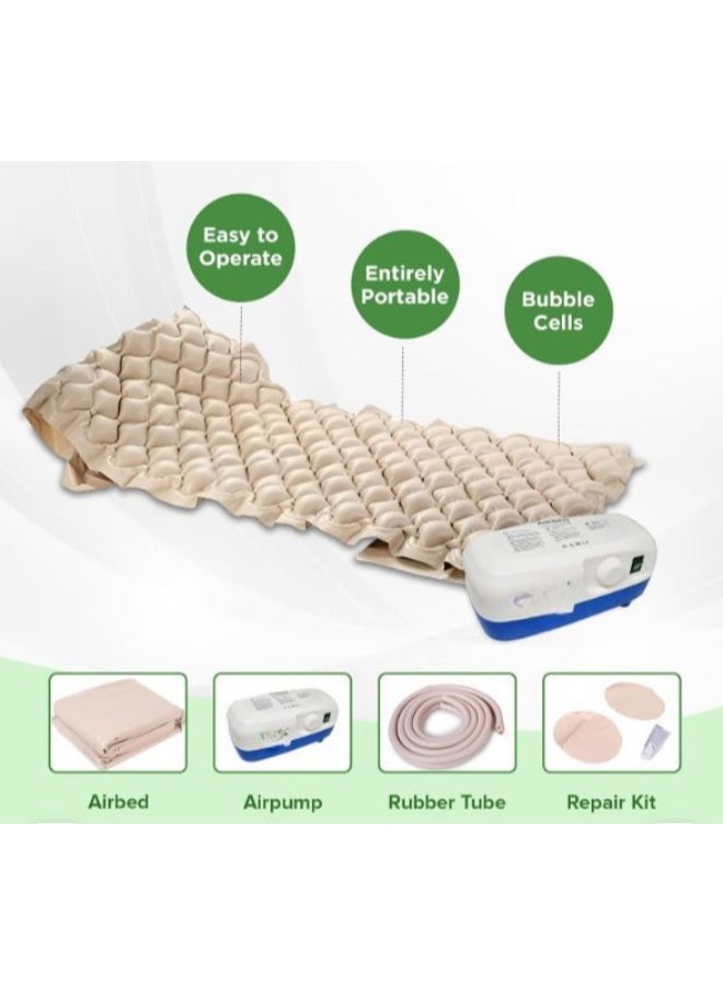 Inflatable Air Mattress with PVC Nylon Construction, Adjustable Air Bed for Home Care and Everyday Comfort, Split King Size - Image 4