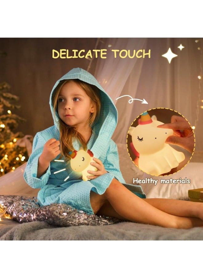 Generic Unicorn Shape Silicone Night Light, Luminous and Soft, Cute and Safe Design for Kids, Built-in 1200mAh Battery Lasts up to 10 Hours, Fast Charging via Type-C Port, Easy to Carry and Perfect for Bedside Tables or Offices, Perfect Gift for Birthdays or Newborns  - Image 4