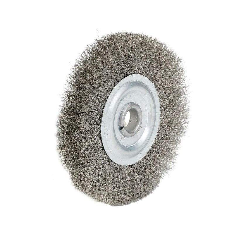 2-Pack 5 Inch Crimped Stainless Steel Wire Wheel Brush, 16mm Arbor Hole for Bench Grinder, Metal Deburring Rust Removal Polishing Cleaning - Image 5