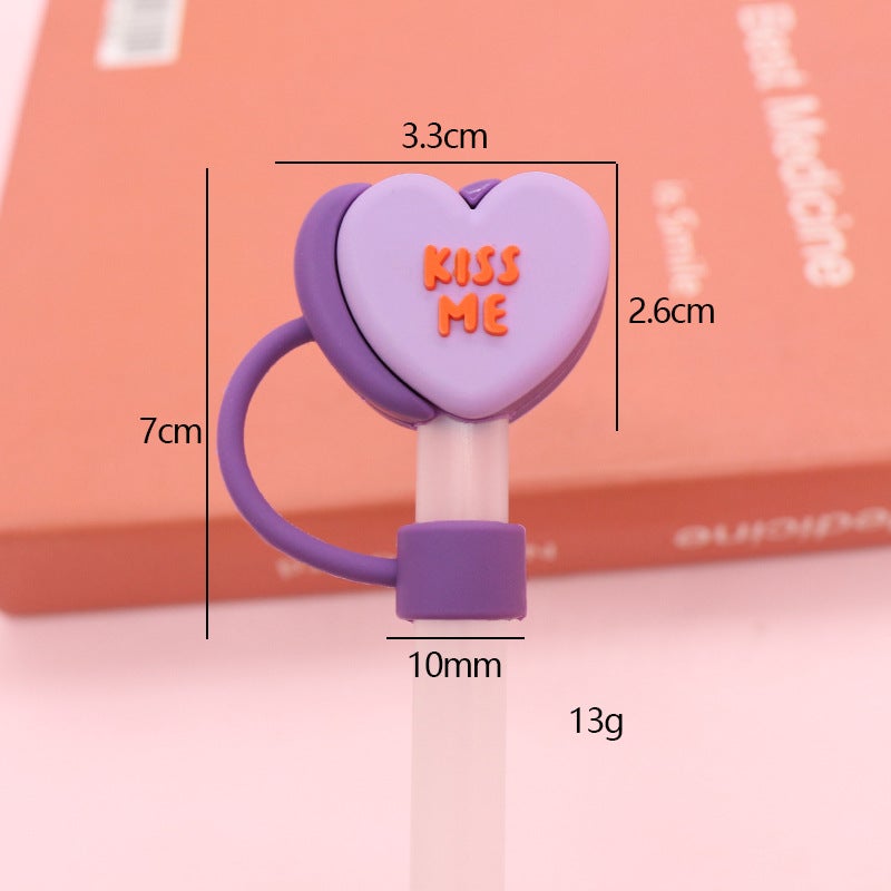 Soft Glue 7 8 10Mm Straw Cap Silicone Cute Cartoon Doll Straw Plug Pvc Stereo Dustproof Straw Cap - Image 1