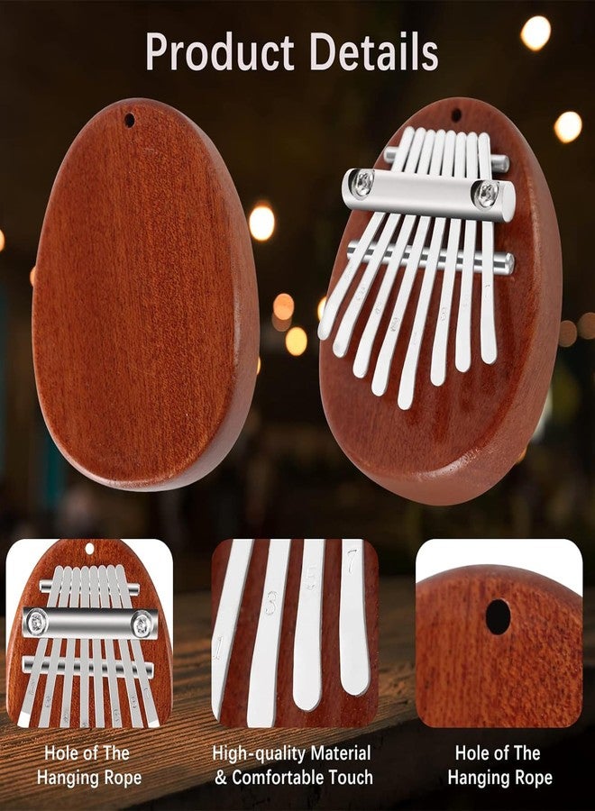 Vihaanta Musical Instrument, Travel, Home Decor, Stress Relief & Gifting, Waterdrop style 8-Key Thumb Piano with Gift Box, Portable for Beginners - Image 3