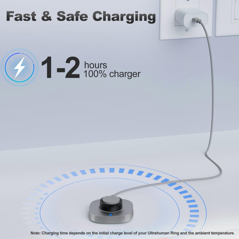 Hexasider Charger Compatible with Ultrahuman Ring, Charging Dock with USB-C Cable for Ultrahuman Ring Air, Size 8 - Image 4