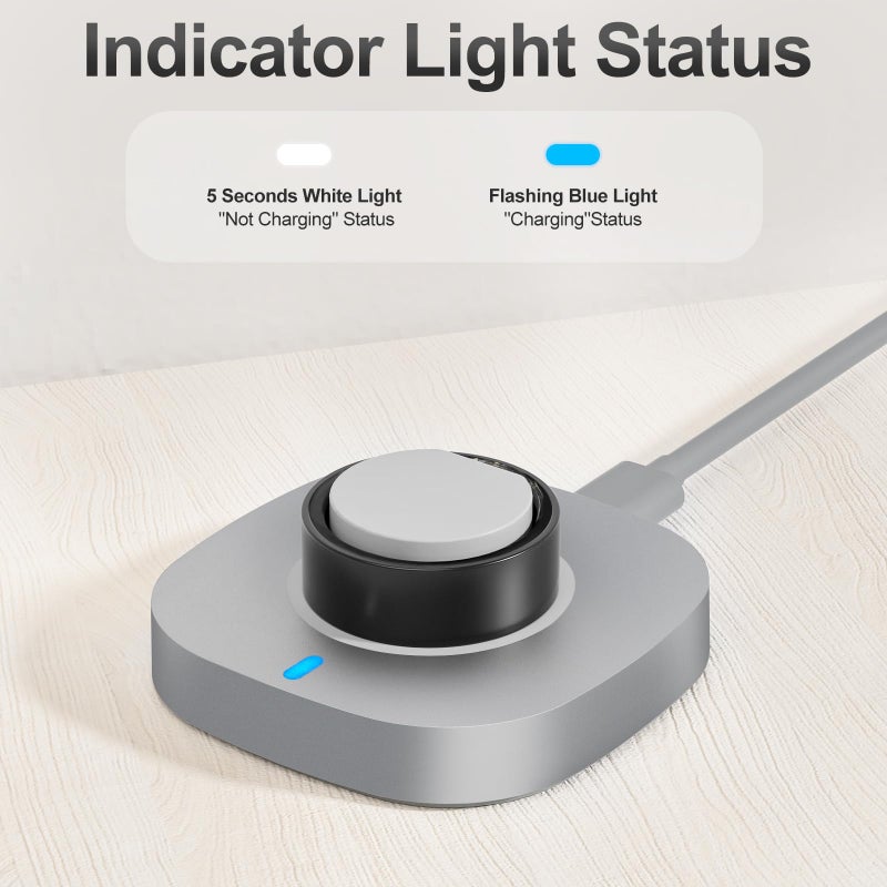 Hexasider Charger Compatible with Ultrahuman Ring, Charging Dock with USB-C Cable for Ultrahuman Ring Air, Size 8 - Image 3