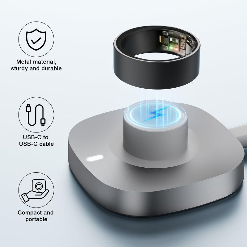 Hexasider Charger Compatible with Ultrahuman Ring, Charging Dock with USB-C Cable for Ultrahuman Ring Air, Size 8 - Image 5