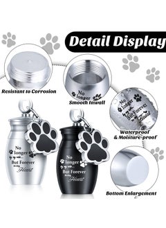 4 Pcs Pet Urns Keychain for Dog Cat Ashes with Storage Bags Small Pet Cremation Keepsake Pend, with 4 Black Velvet Storage Bags, Pet Cremation Jewelry Paw Charm - pzsku/Z1B2BCF2AA447F00B1015Z/45/_/1723192454/08113bda-b8d6-4523-bf1a-df60522bf232