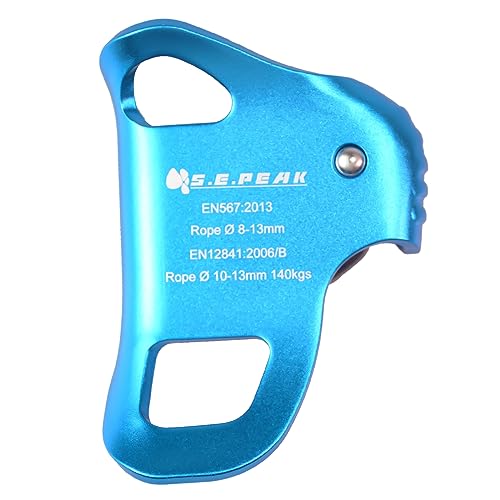 S.E.PEAK SEPEAK Upgraded Climbing Chest AscenderCE Certified 100kgs Strong Rappelling Gear Equipment WSharp Stainless Teeth for Rock Climbing Tree Arborist Rescue Mountaineering 813MM Rope4kNBlue - Image 3