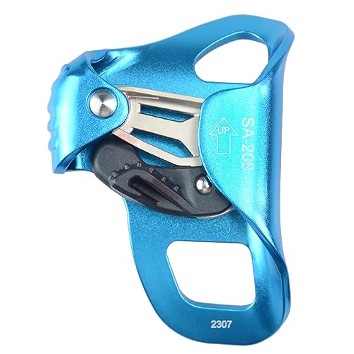 S.E.PEAK SEPEAK Upgraded Climbing Chest AscenderCE Certified 100kgs Strong Rappelling Gear Equipment WSharp Stainless Teeth for Rock Climbing Tree Arborist Rescue Mountaineering 813MM Rope4kNBlue - Image 1