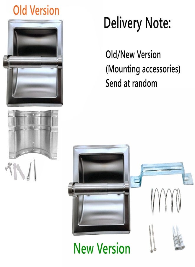 M2cbridge 18/8 Stainless Steel Hotel Style Brushed Nickel Recessed Bathroom Toilet Paper Holder with Rear Mounting Bracket for Wooden/Cement Wall - Image 4