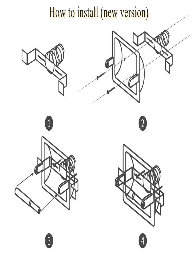 M2cbridge 18/8 Stainless Steel Hotel Style Brushed Nickel Recessed Bathroom Toilet Paper Holder with Rear Mounting Bracket for Wooden/Cement Wall - Image 5
