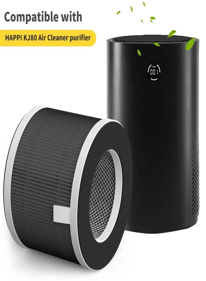 XBWW KJ80 Replacement Filters for Happi KJ80 My Happi Purifier, 3-in-1 filter of Activated carbon and fine mesh nylon filter, 2 Packs - Image 2