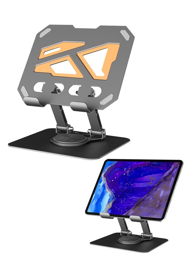 360° Rotating Laptop Stand, Foldable Metal Tablet Holder for Desk, Foldable and Lightweight Holder for Home Office, Work, Travel  - Image 1