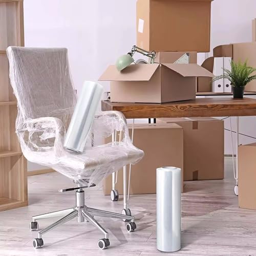 AISEY Stretch Wrap Film Heavy Duty 11.8 inch Wide 500ft Shrink Wrap Roll Self Adhering Packing Supplies for Moving, Packing and Pallet Furniture - Image 5