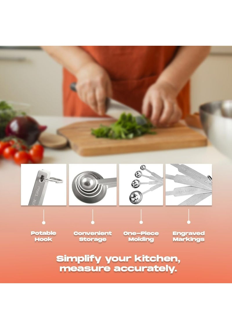 4 Sets Measuring Spoon Sets-Precise Measuring Spoon Kitchen Accessories for Baking & Cooking