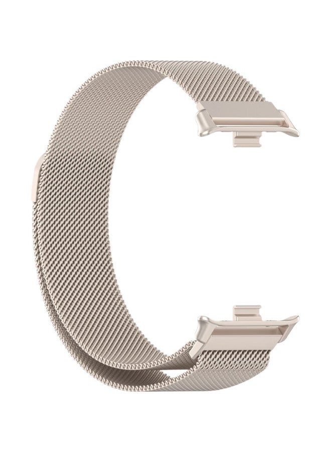 KMaxAI Compatible With Vivo/Iqoo Watch Gt Milanese Metal Strap, Magnetic Stainless Steel Braided Watch Band, Breathable Business Replacement Wristband, Creative Magnetic Clasp, Qingyun White - Image 3