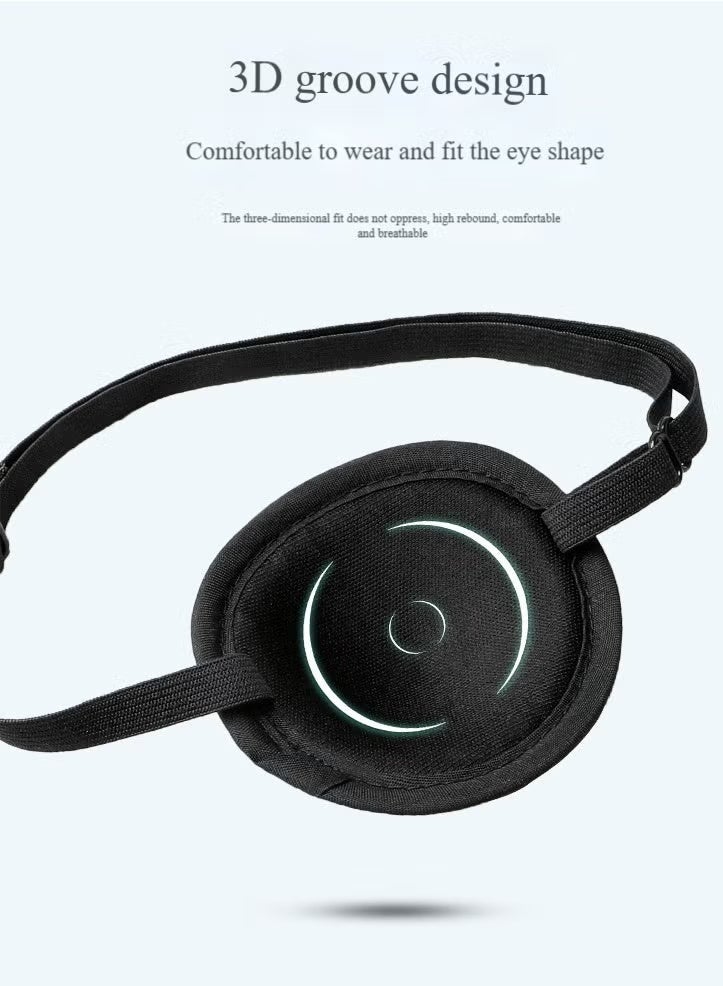 2 Adult & Children's Eye Masks, 3D Adjustable Medical Lazy Eye Mask, Left and Right Eye Buckles, Single Eye Patch Soft Comfort Sleeping Mask - Image 5