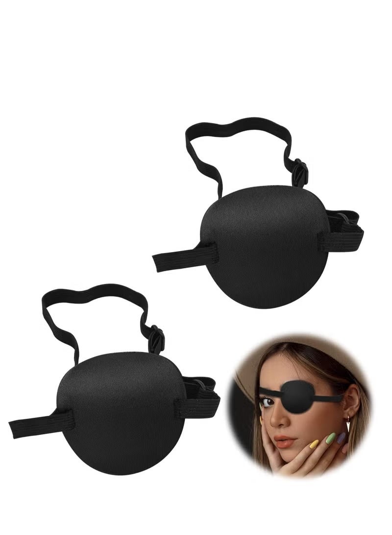 2 Adult & Children's Eye Masks, 3D Adjustable Medical Lazy Eye Mask, Left and Right Eye Buckles, Single Eye Patch Soft Comfort Sleeping Mask - Image 1