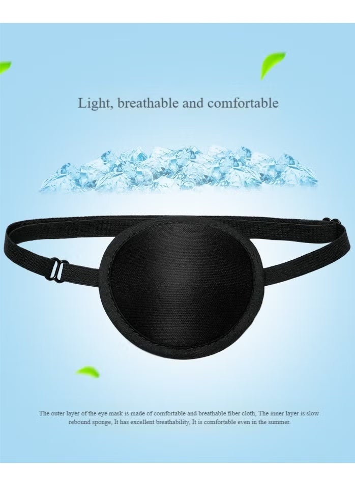 2 Adult & Children's Eye Masks, 3D Adjustable Medical Lazy Eye Mask, Left and Right Eye Buckles, Single Eye Patch Soft Comfort Sleeping Mask - Image 3