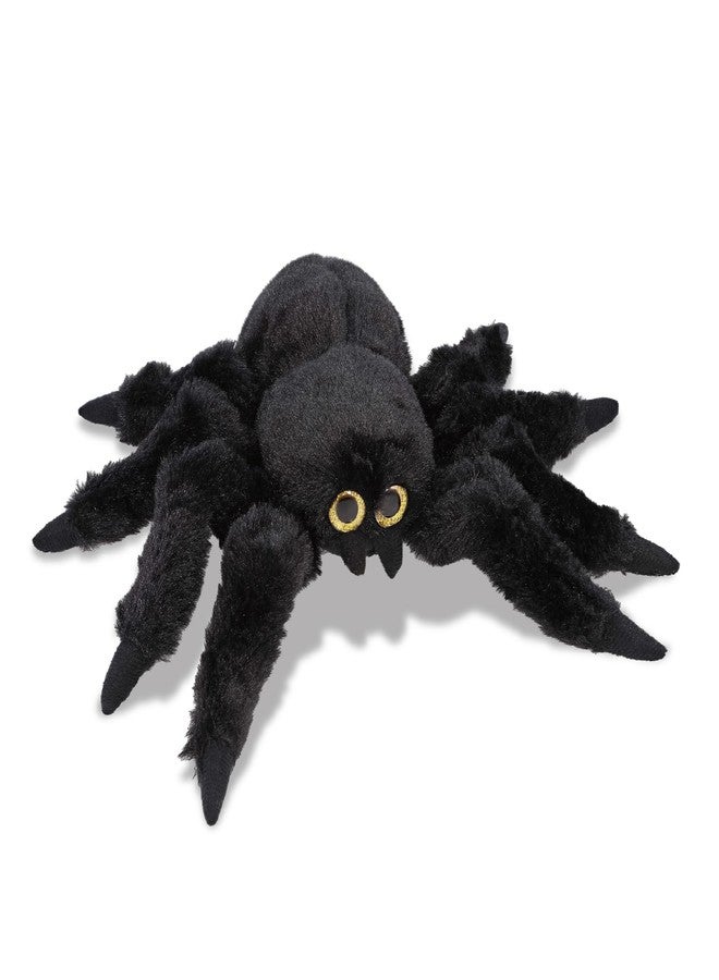 بازلد لعبة محشوة على شكل عنكبوت أسود مُحير، 7 بوصات، مزخرفة وقابلة للتجميع، عيون كبيرة، لعبة محشوة ناعمة، وسادة قطيفة طويلة، قابلة للغسل، دمية صغيرة مريحة، ألعاب أطفال ذات طابع زاحف مخيف - Image 1