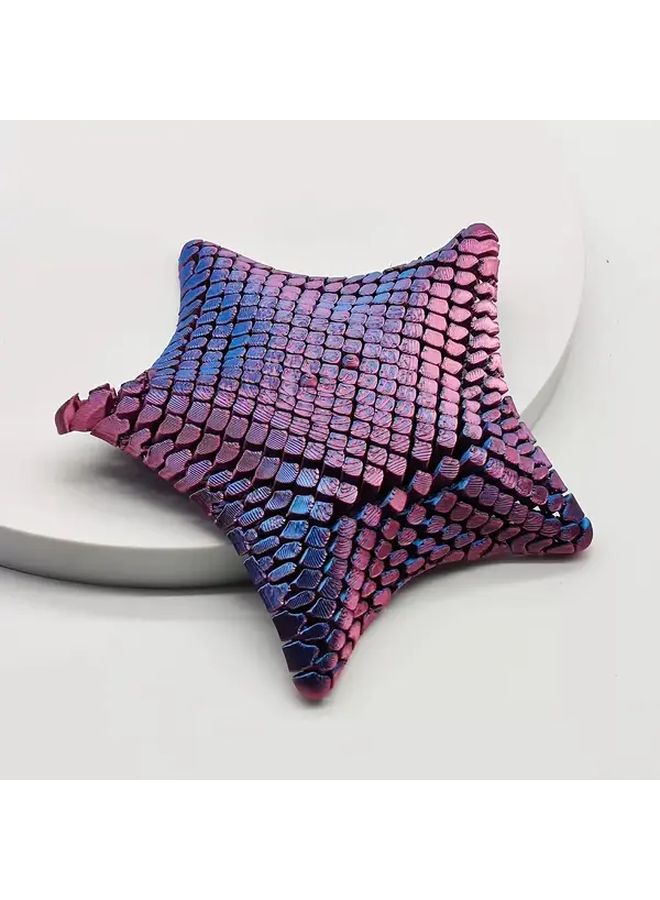 Purple Gradient 3D Printed Starfish Fidget Toy Movable Joints Sensory Relief Gift - Image 2