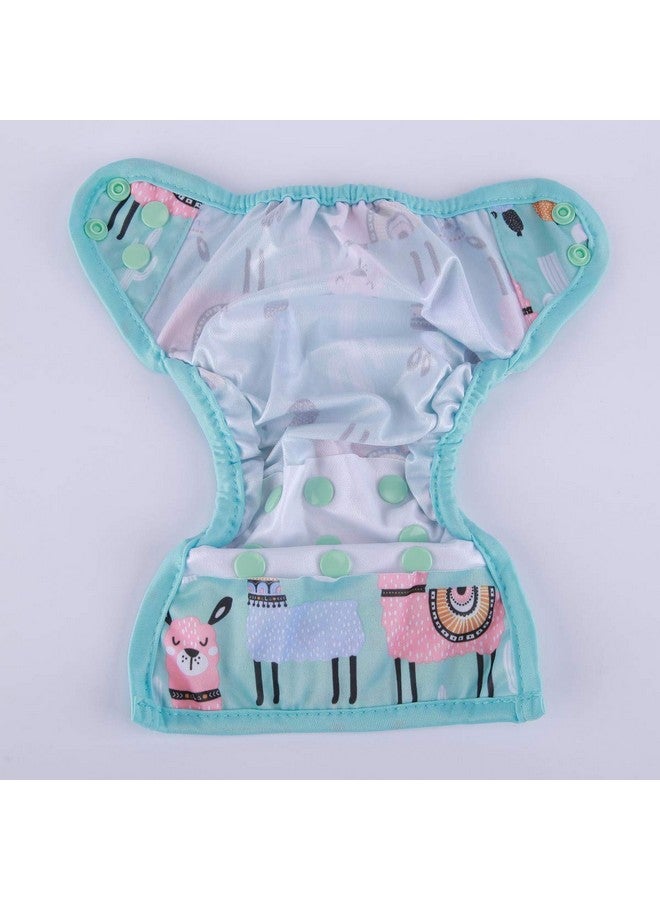 Sigzagor Newborn Baby Diaper Nappy Cover 8lbs-10lbs (Blue Alpaca) - Image 3