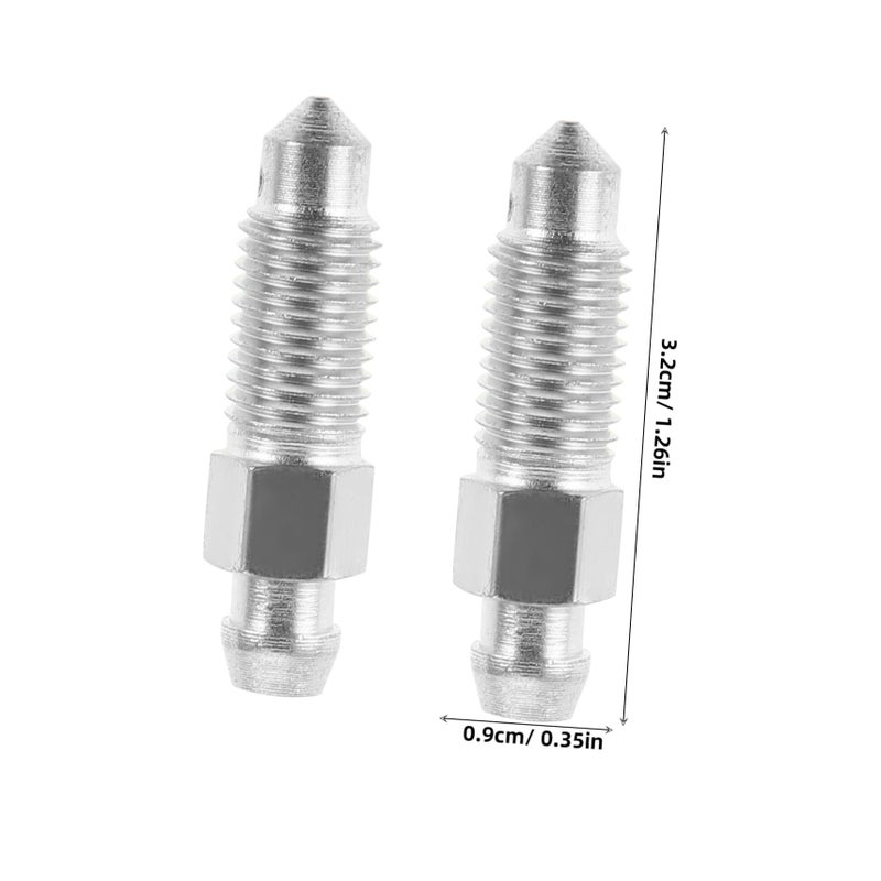 Zinc Plated Motorcycle Brake Bleeder Valve Kit 2Pcs for Quick Fluid Drainage and Caliper Maintenance - Image 3