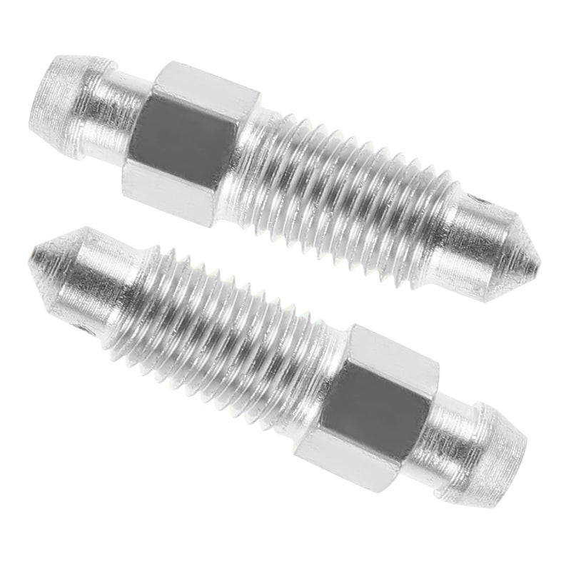 Zinc Plated Motorcycle Brake Bleeder Valve Kit 2Pcs for Quick Fluid Drainage and Caliper Maintenance - Image 2