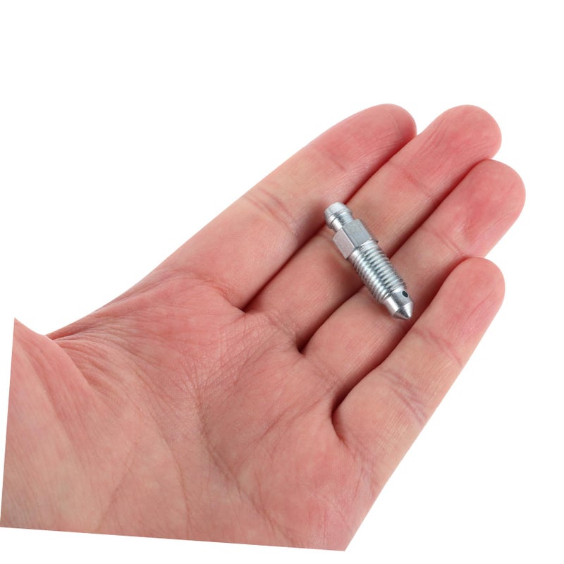 Zinc Plated Motorcycle Brake Bleeder Valve Kit 2Pcs for Quick Fluid Drainage and Caliper Maintenance - Image 4