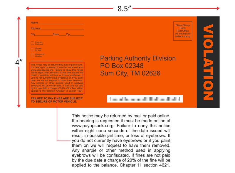 Larkmo Fake Parking Tickets Prank - Qty 25, Joke Violation Parking, Funny Gag Pretend Police Traffic and Safety Car Citations, Kid Friendly - Image 4