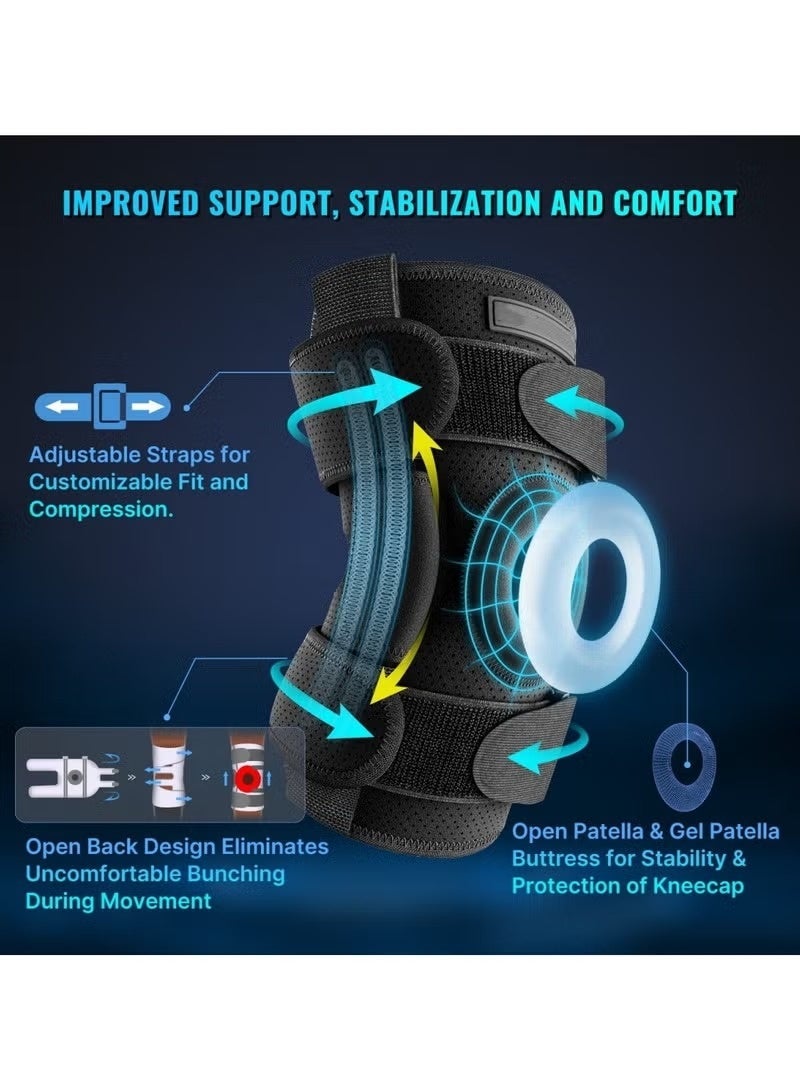 Relax Smart Hinged Knee Brace for Meniscus Tear Adjustable Support for Knee Pain and ACL MCL Injury or Surgery Recovery - Image 2