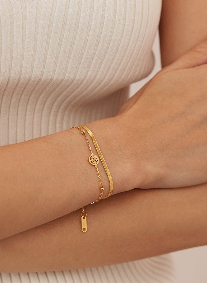 Wisalia Tree of Life Pendant Bracelet for Women - Elegant Gold Plated Stainless Steel Chain, Inspirational Jewelry Gift for Her - Image 3