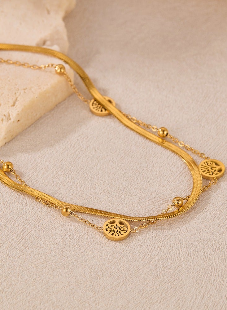 Wisalia Tree of Life Pendant Bracelet for Women - Elegant Gold Plated Stainless Steel Chain, Inspirational Jewelry Gift for Her - Image 2