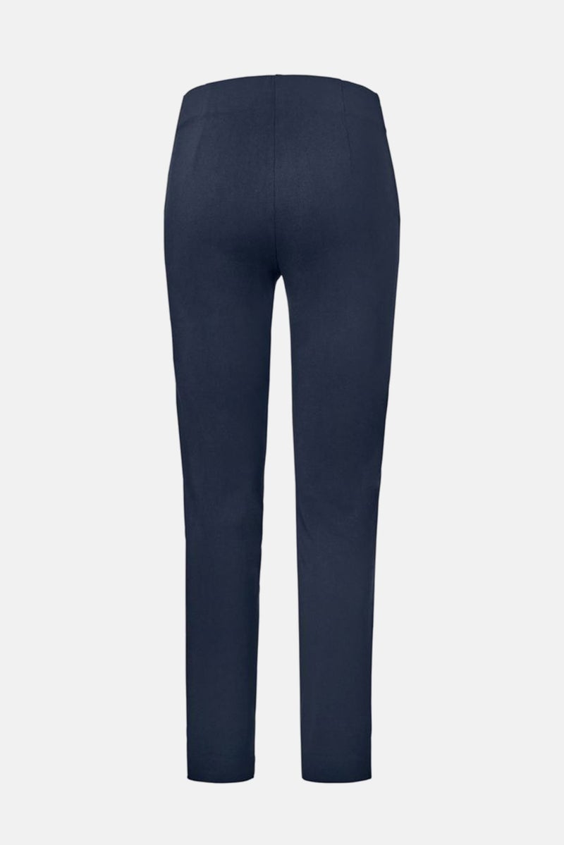 Tchibo Women Regular Fit Plain Straight Leg Pant, Navy  - Image 2